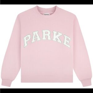 Parke Soft Pink Crewneck Sweatshirt with White Logo